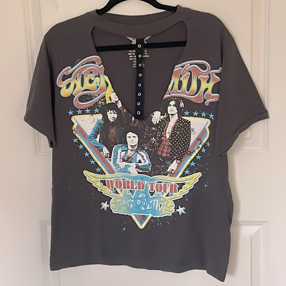 Aerosmith Reworked World Tour Band Tee Medium Rock Music